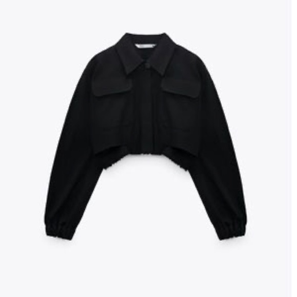 ZARA Cut out Cropped Shirt